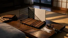 100均で叶うソファ横サイドテーブルDIY、ワイヤーネットと結束バンドだけで完成