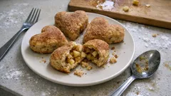 バター不使用で軽い口どけ。りんご×シナモンのハートビスコッティ（焼き15分）