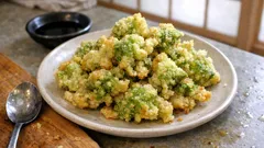 ロマネスコは天ぷらが正解：レンジ下ゆででカリッと軽い薄衣に