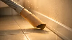 トイレットペーパーの芯が掃除機ノズルに変身 トイレのすき間が一気にきれいに