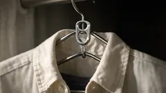 缶のプルタブでクローゼットが広がる 0円ハンガー連結収納のやり方