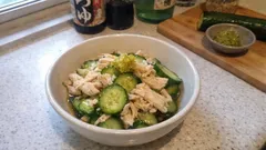 レンジでしっとりささみ×きゅうりのシャキシャキ和え—柚子胡椒がふわっと香る副菜