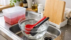 シリコン調理器具のベタつきが落ちない原因と、酢＋重曹でスッキリさせる方法