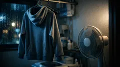 部屋干しでパーカーが乾かない悩みを解決するハンガー4本テク